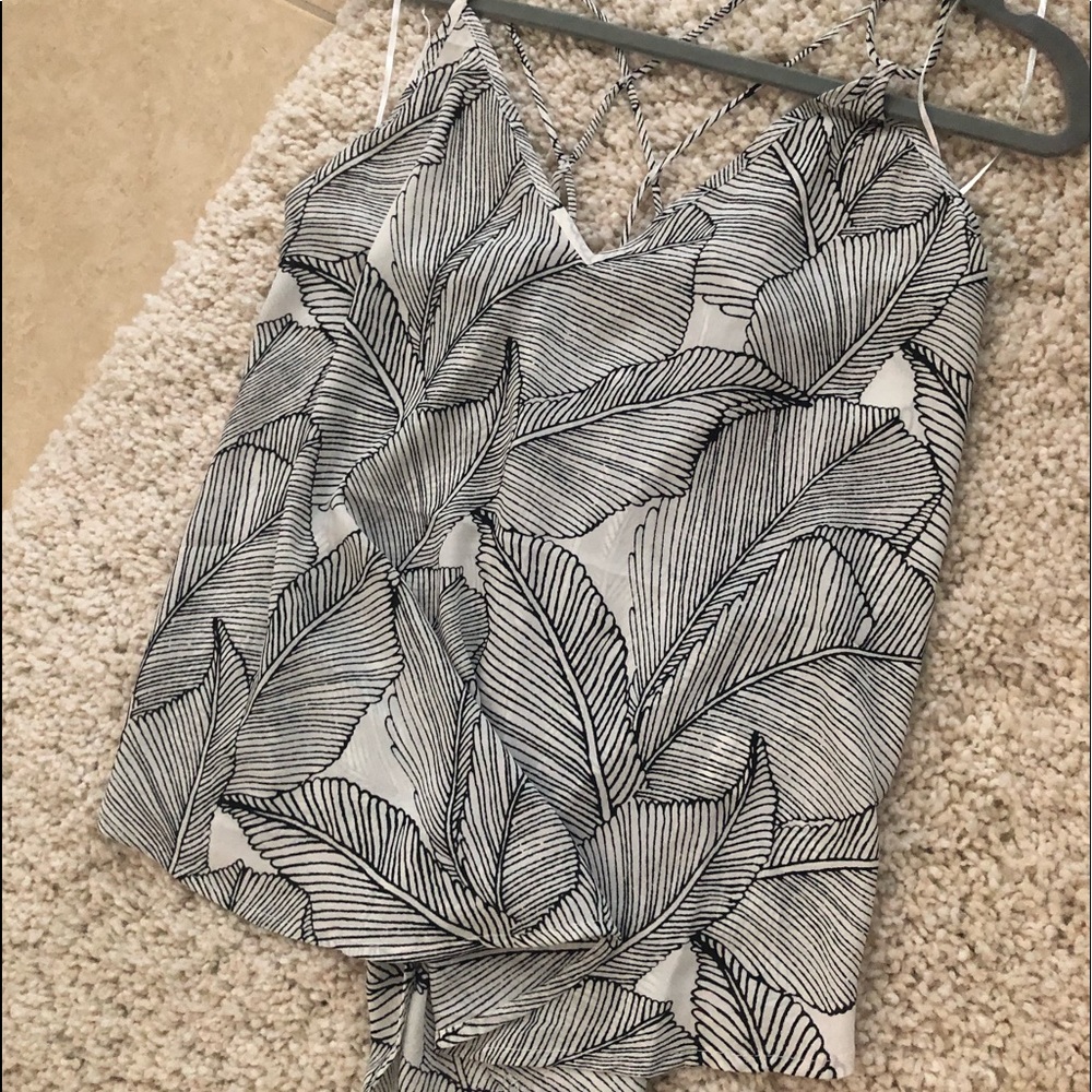 Black & White Palm Tank